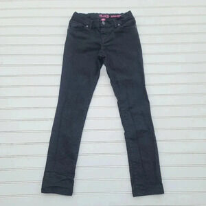 Childrens Place Super Skinny Girls Jeans Size 10 Adjustable Waist Black Denim